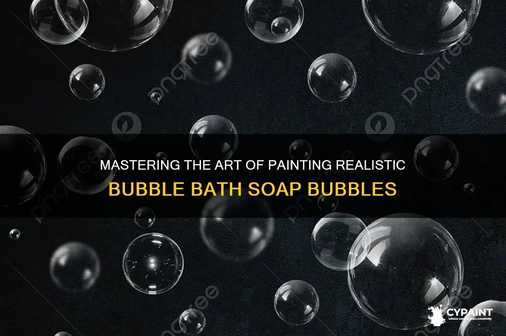 how to paint bubble bath soap bubbles