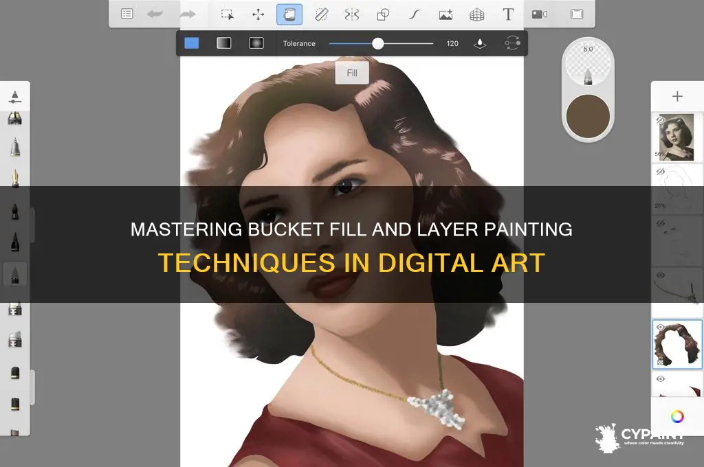 how to paint bucket and entire layer