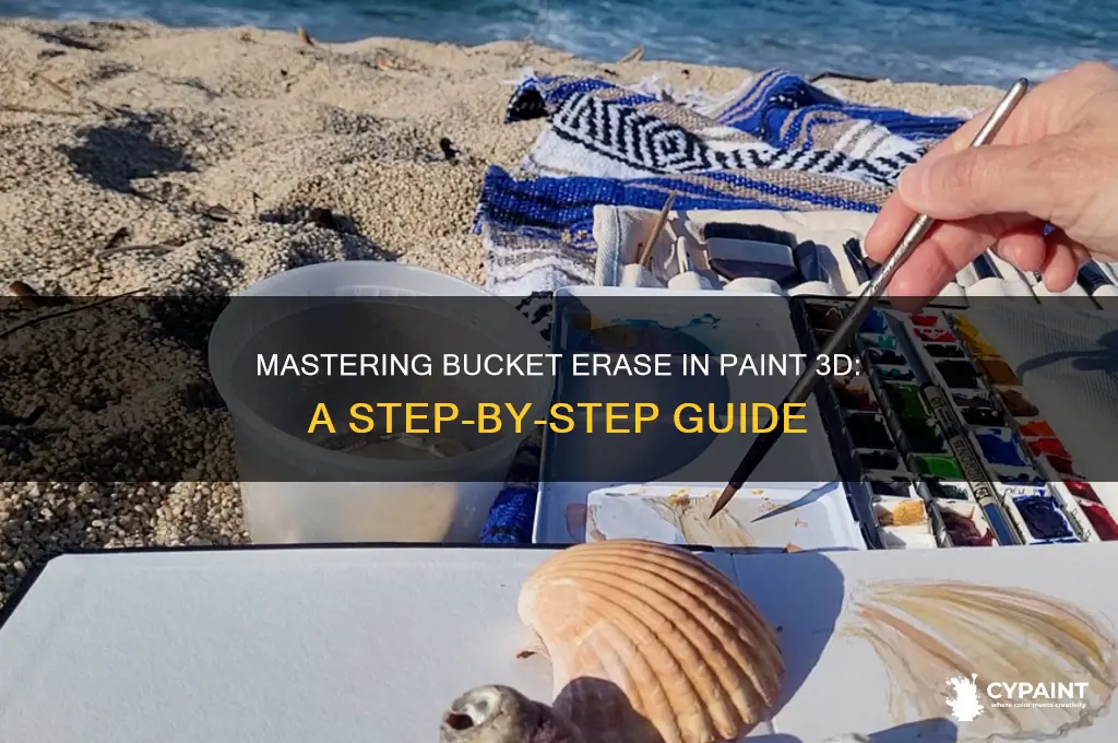 how to paint bucket erase in paint 3d