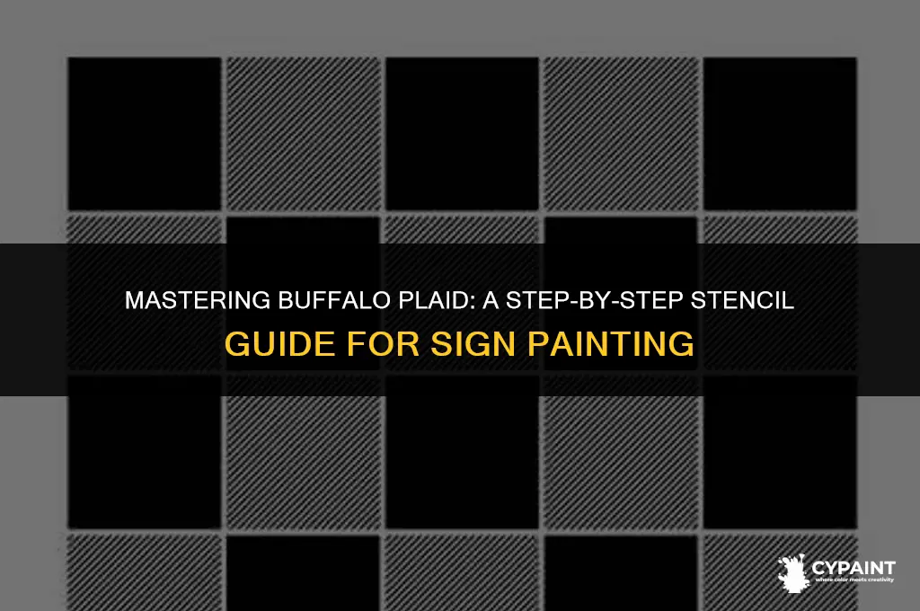 how to paint bufflo plaid on a sign with stencil