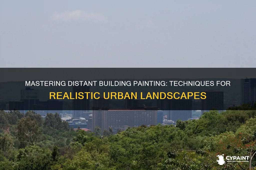 how to paint buildings in the distance