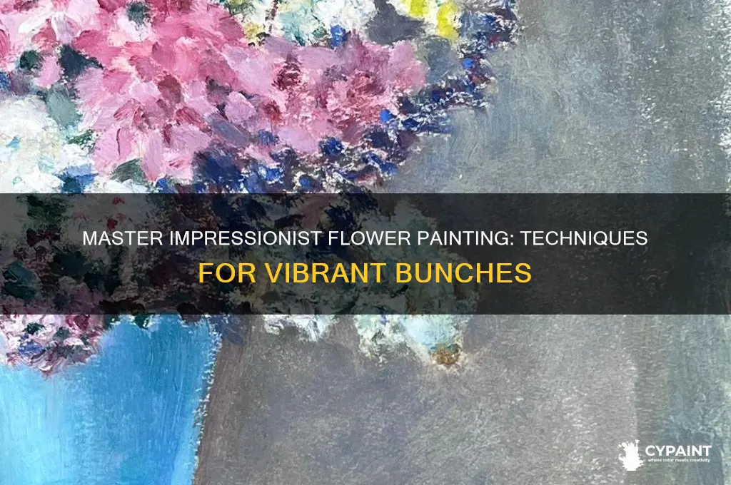 how to paint bunches of impressionist flowers