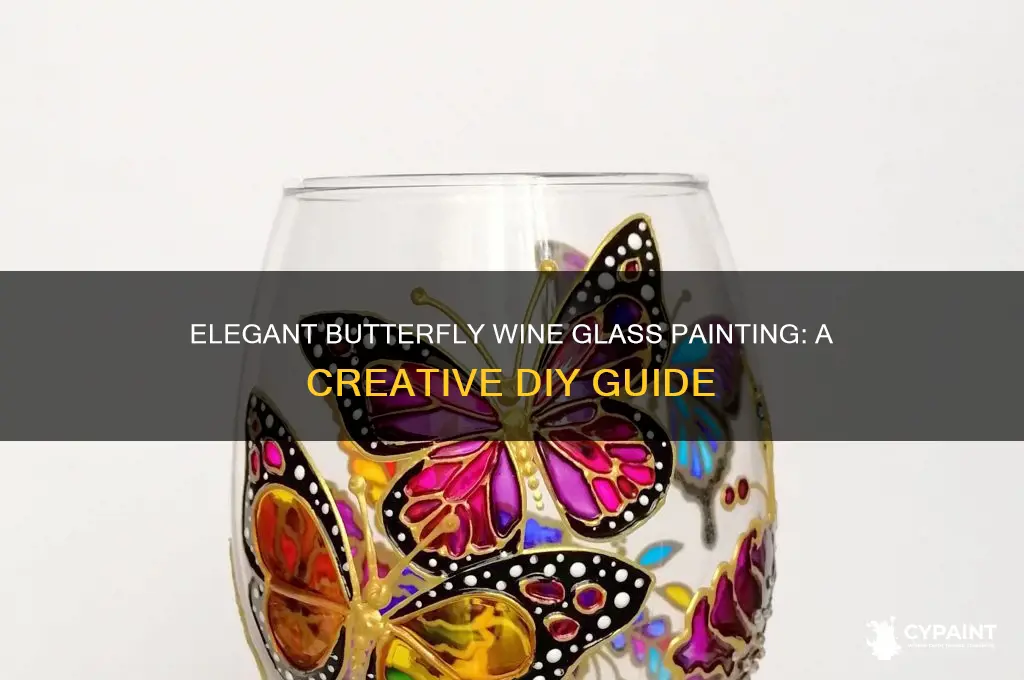 how to paint butterflies on wine glasses