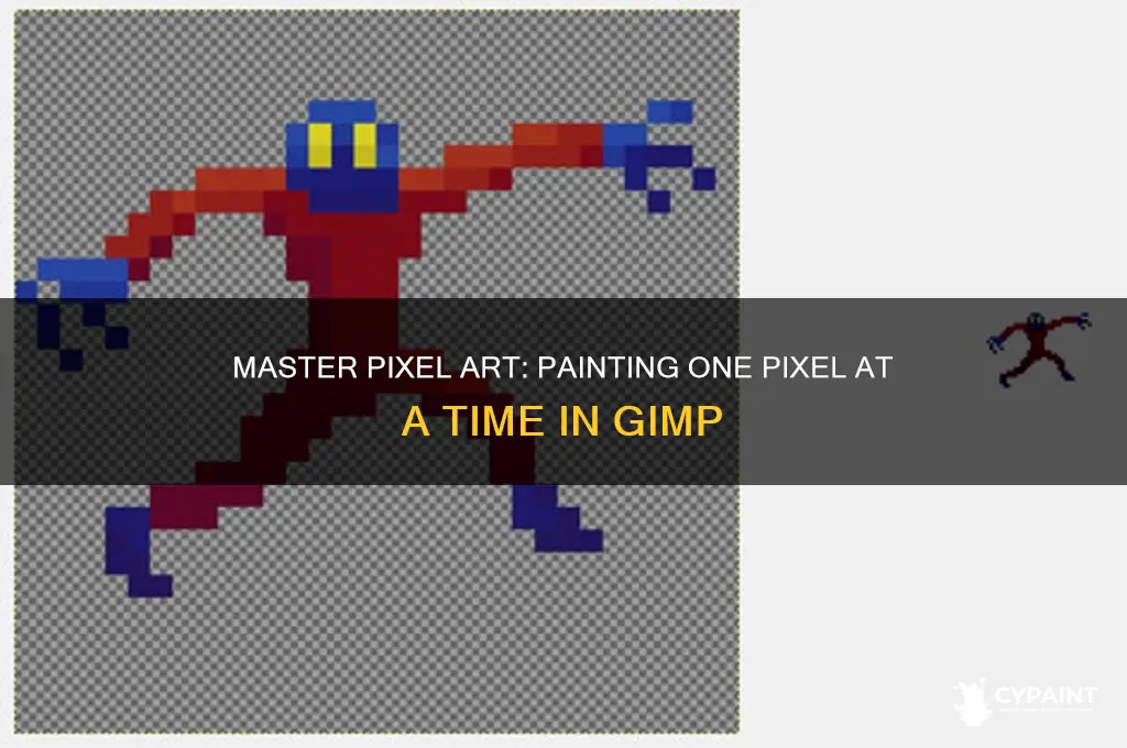 how to paint by one pixel oin gimp
