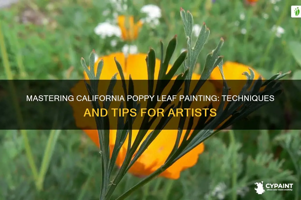 how to paint california poppy leaves how to