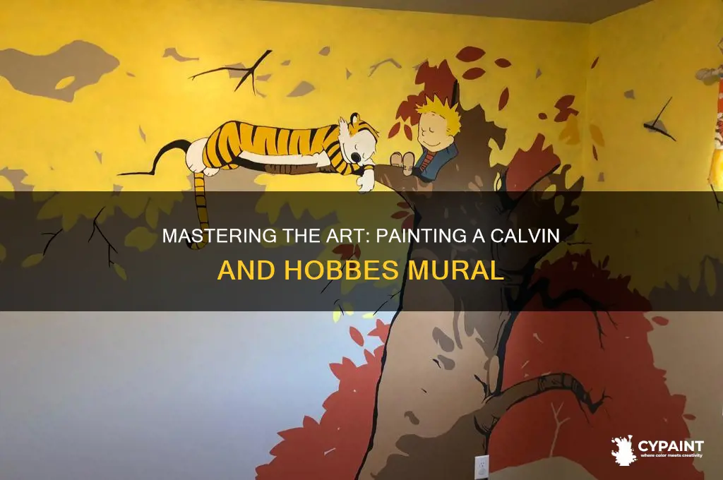 how to paint calvin and hobbes mural