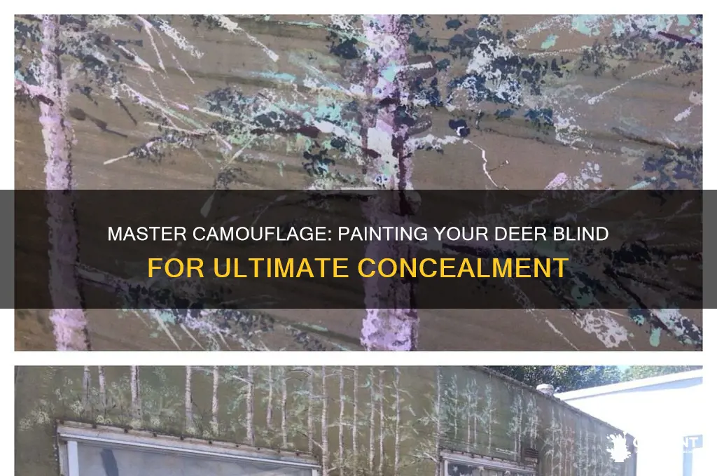 how to paint camo on deer blind