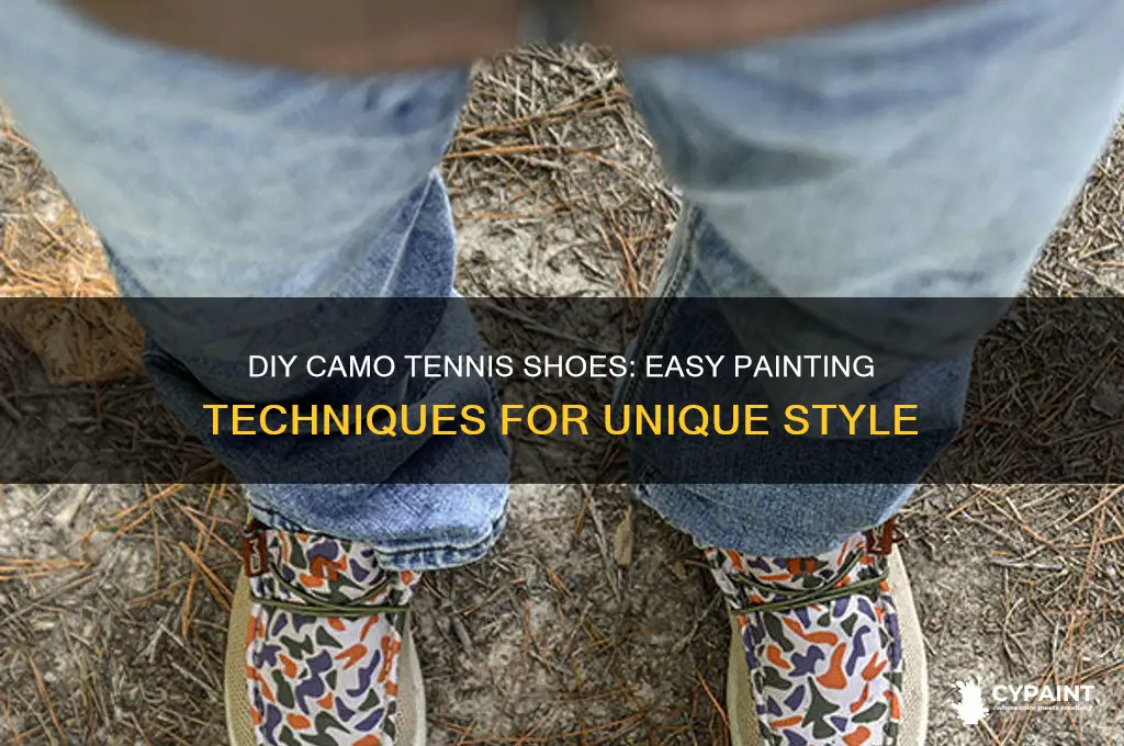 how to paint camo on tennis shoes