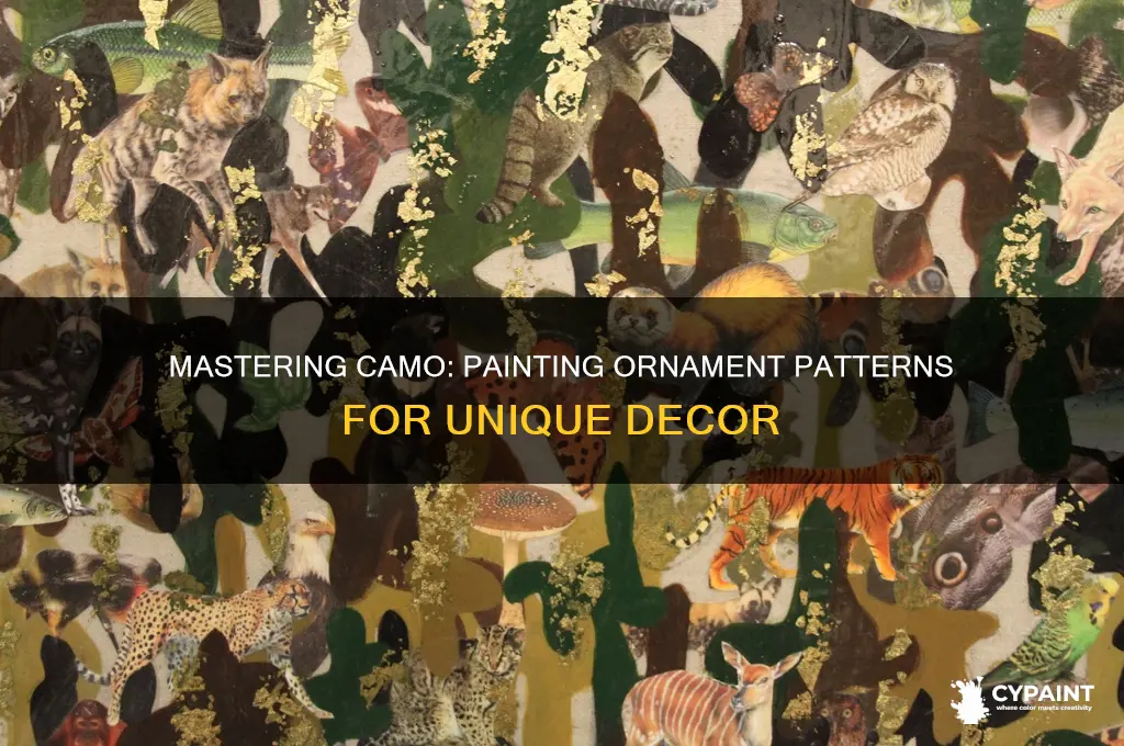 how to paint camo pattern on ornaments
