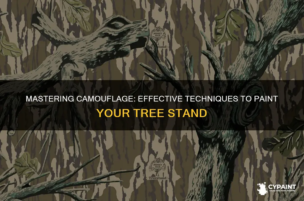 how to paint camouflage a tree stand