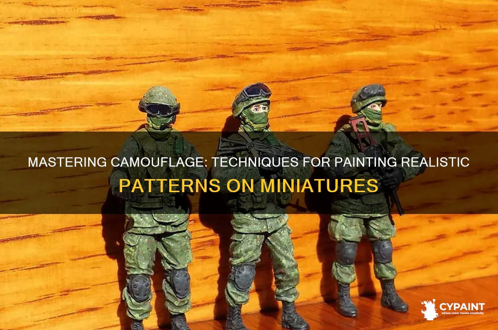 how to paint camouflage pattern on miniatures
