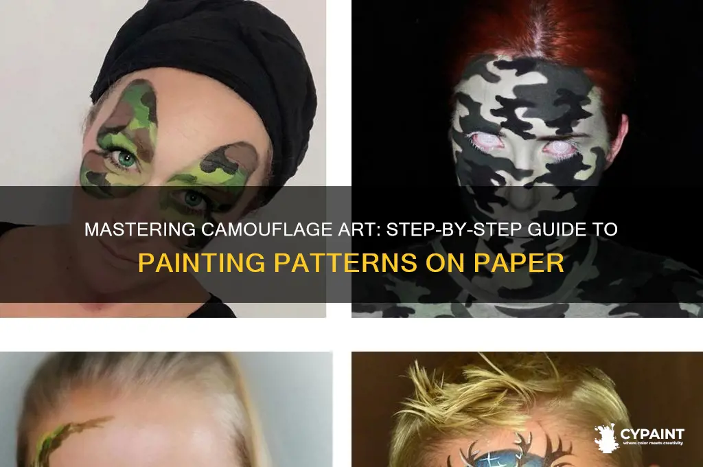 how to paint camouflage pattern on paper