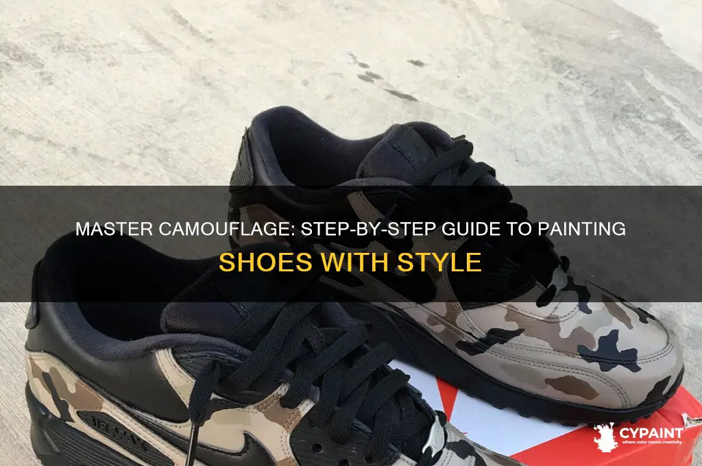 how to paint camouflage pattern on shoes