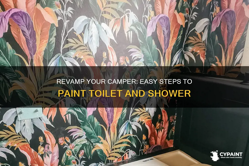 how to paint camper toilet and shower