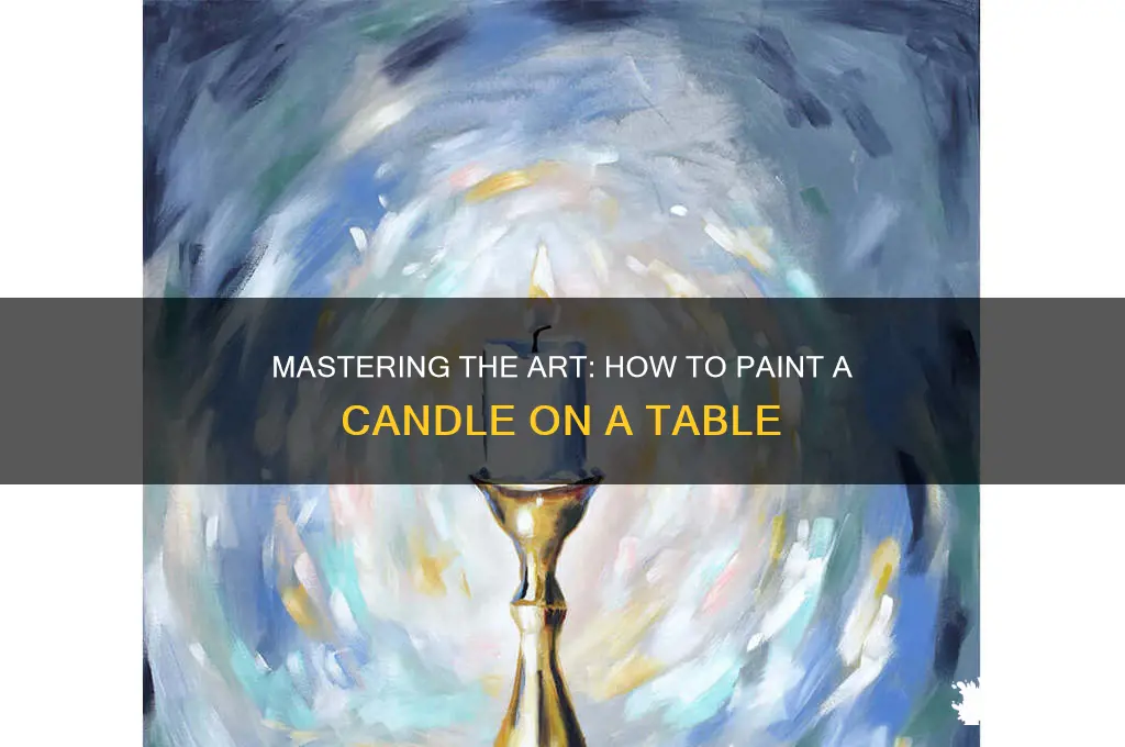 how to paint candle on a table