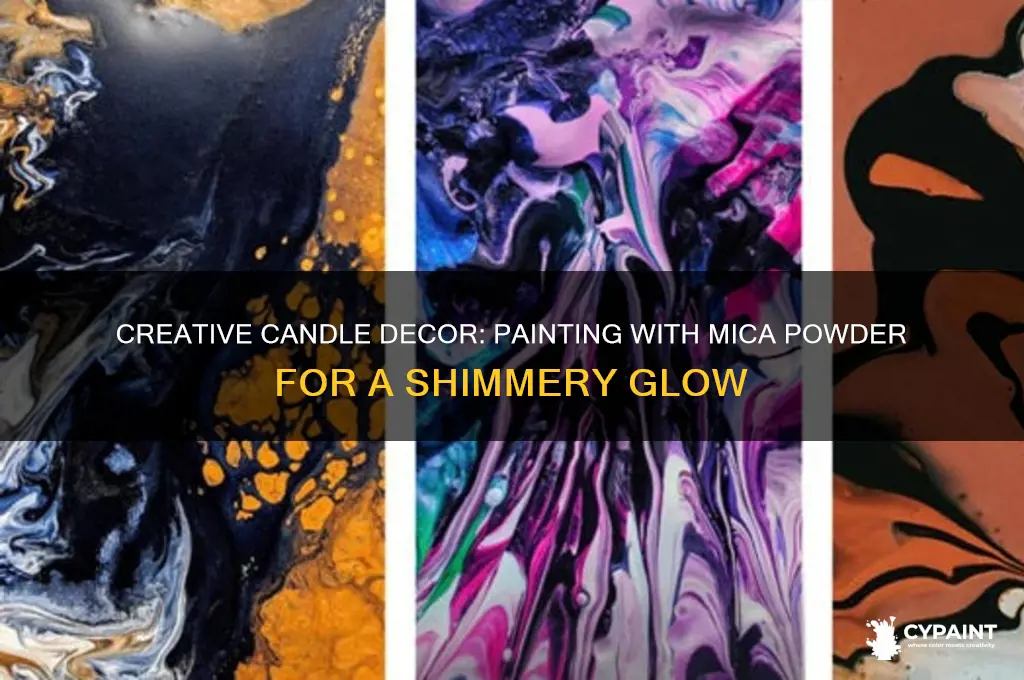 how to paint candles with mica powder