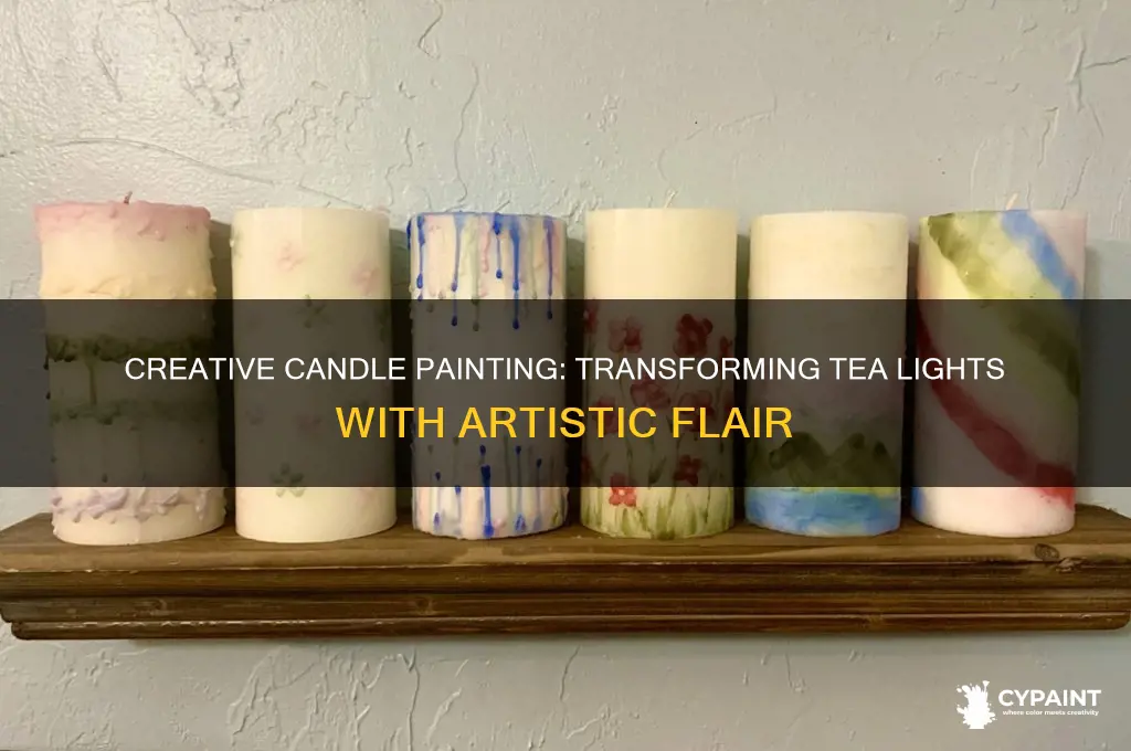 how to paint candles with tea lights