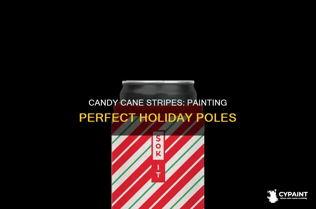how to paint candy cane stripes on a pole