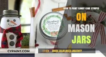 Creating Festive Candy Cane Stripes on Mason Jars