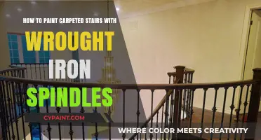 Transform Carpeted Stairs with Wrought Iron Spindles by Painting