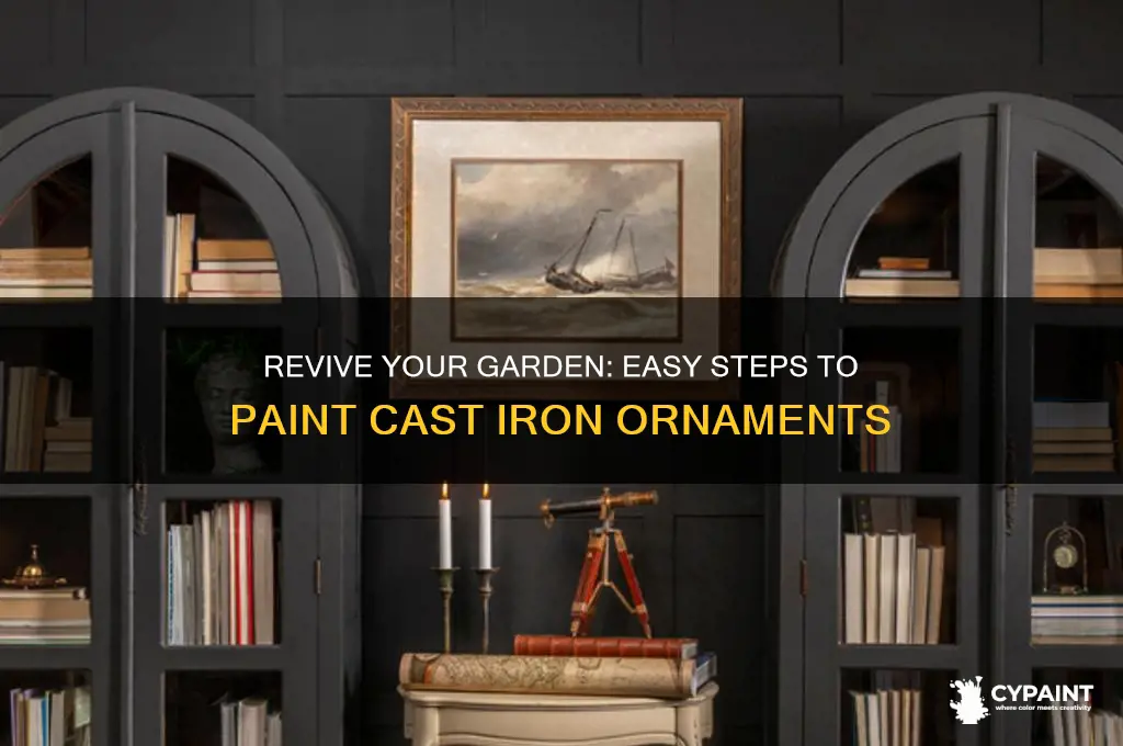 how to paint cast iron garden ornament