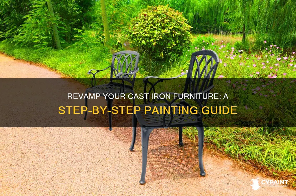 how to paint cast iron table and chairs