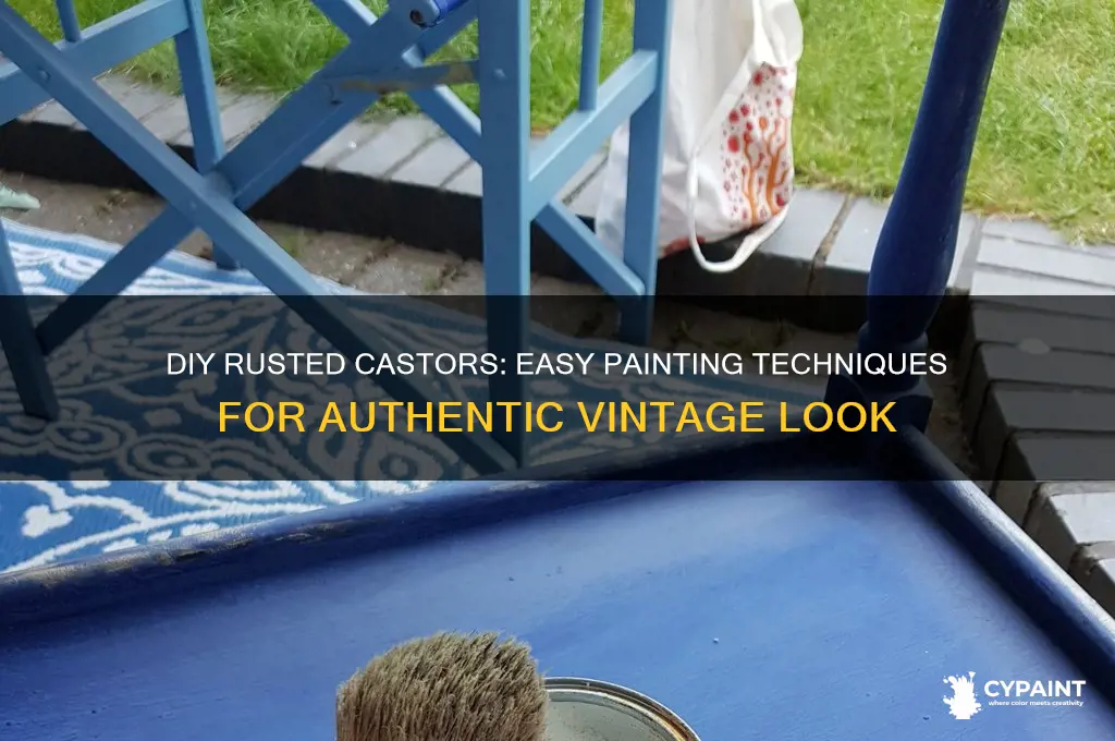 how to paint castors so they look rusted