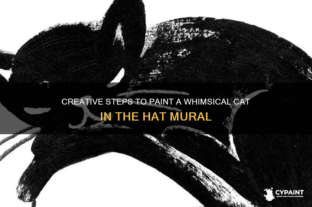 how to paint cat in the hat mural