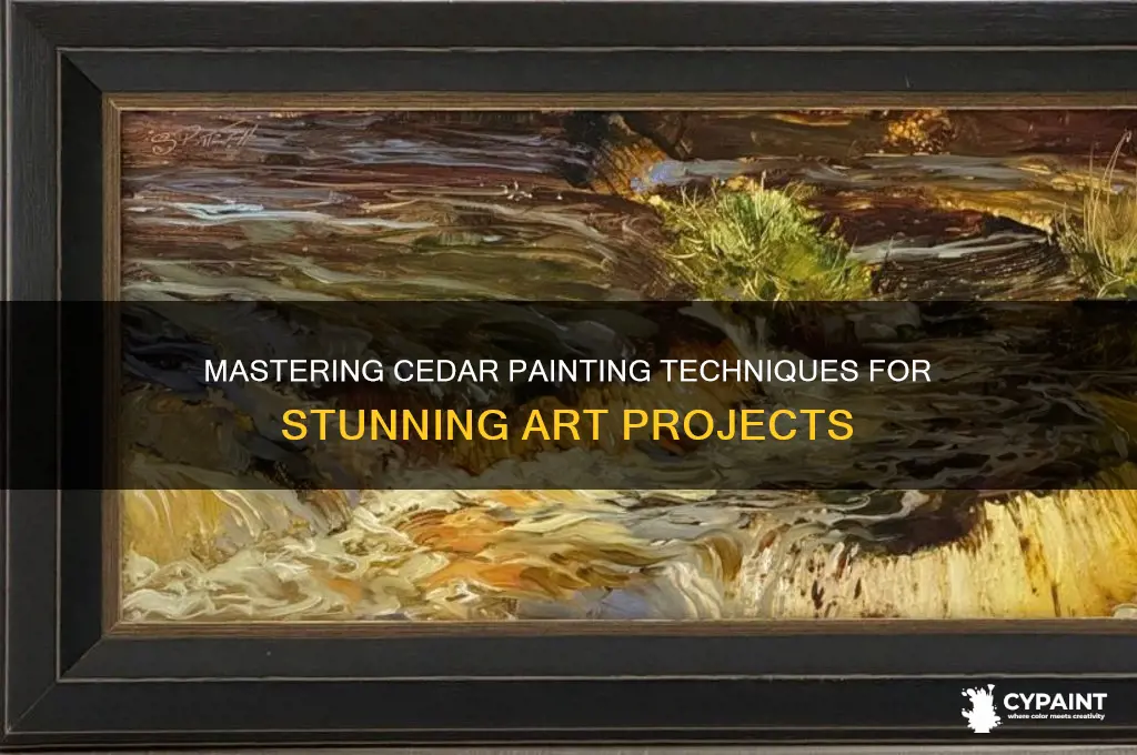 how to paint cedar for art project