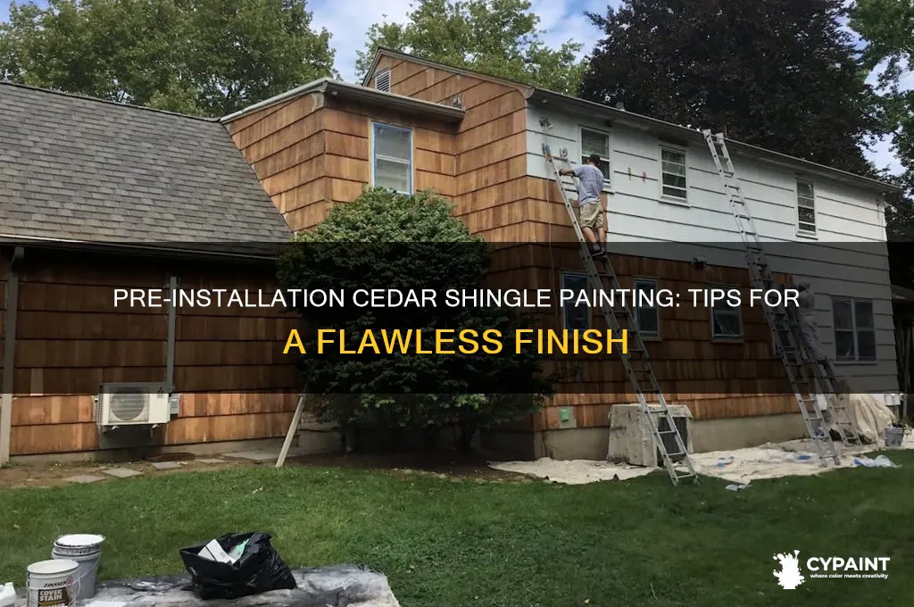 how to paint cedar shingles before installing