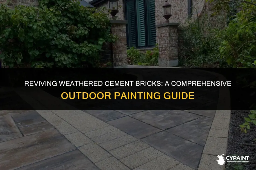 how to paint cement bricks exposed to the outdoor weather