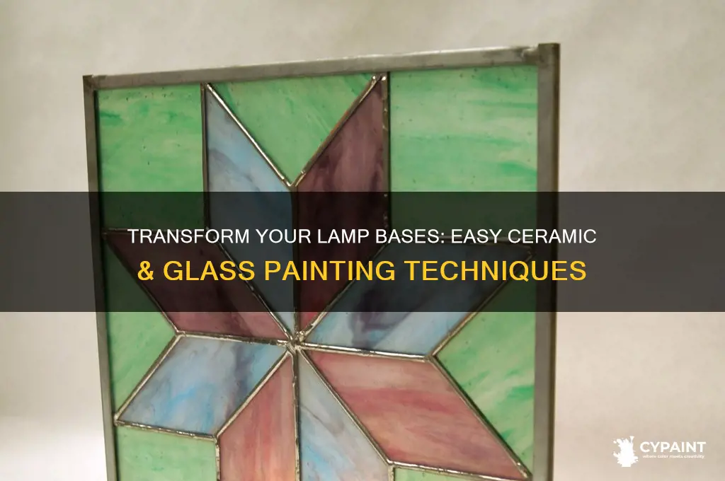 how to paint ceramic or glass lamp bases