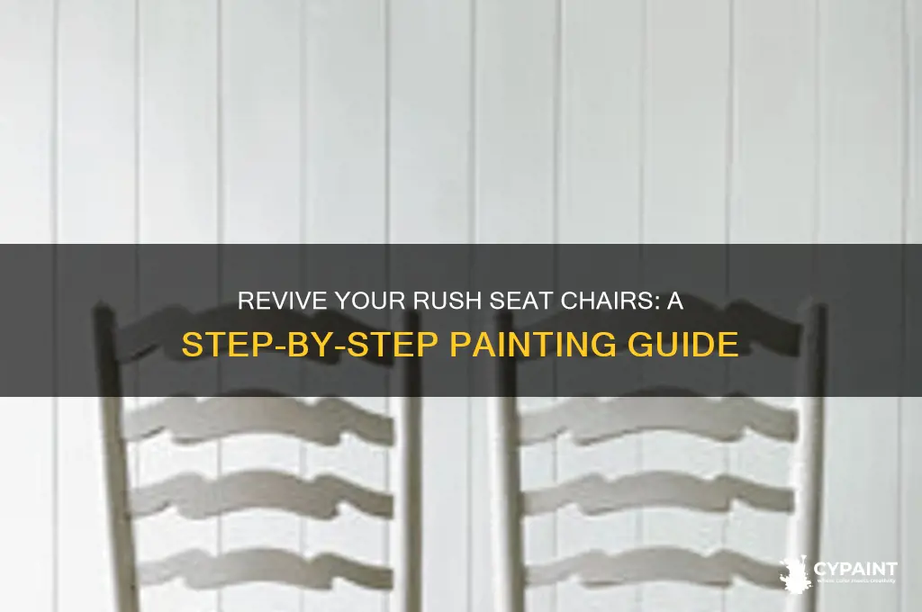 how to paint chairs with rush seats