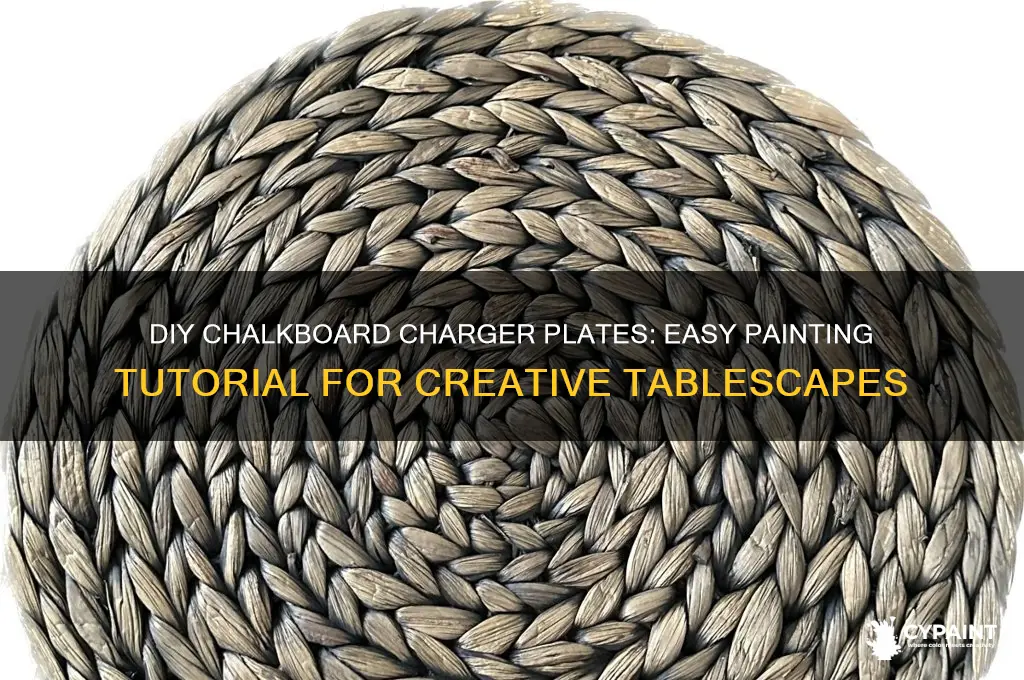 how to paint chalkboard paint on charger plates