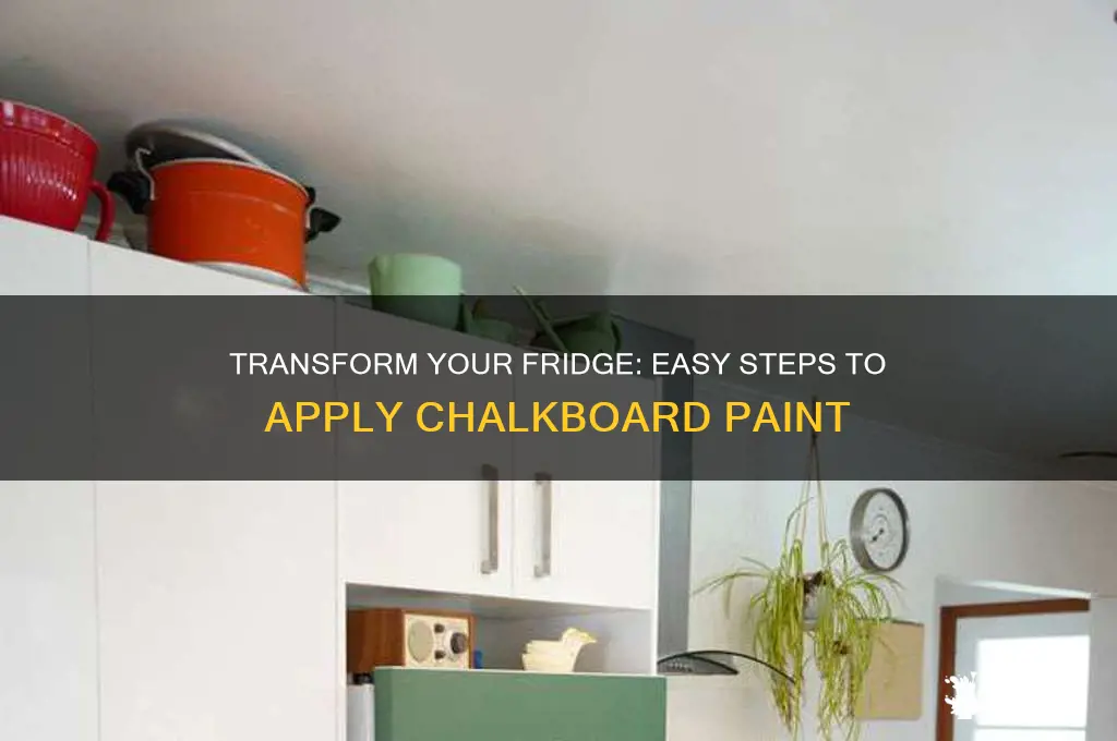 how to paint chalkboard paint on fridge