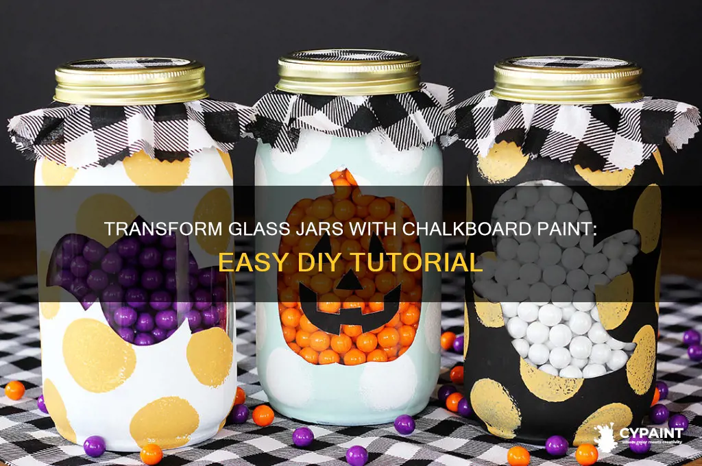 how to paint chalkboard paint on glass jars