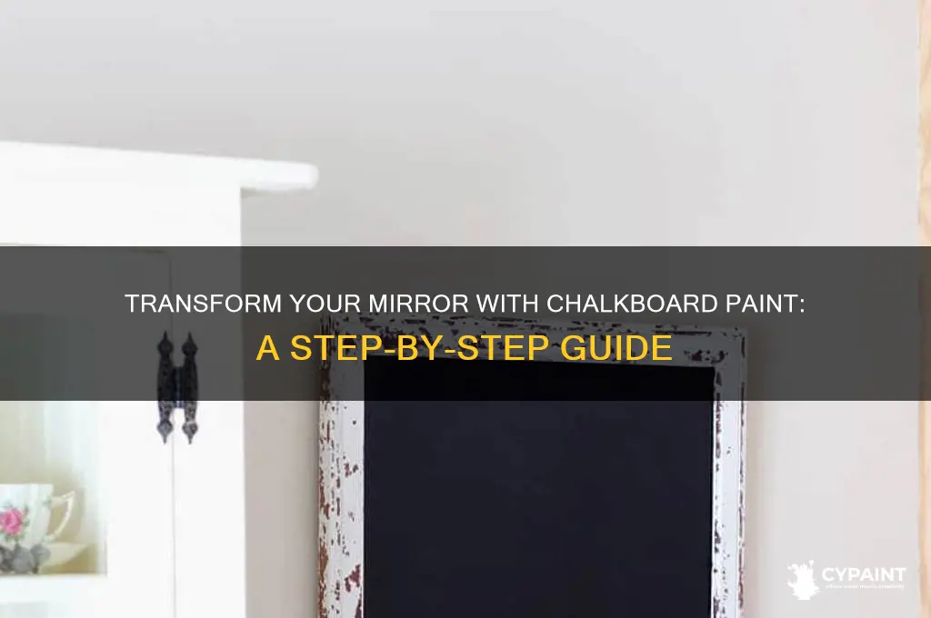 how to paint chalkboard paint on mirror