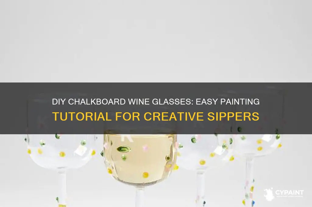 how to paint chalkboard paint on wine glass