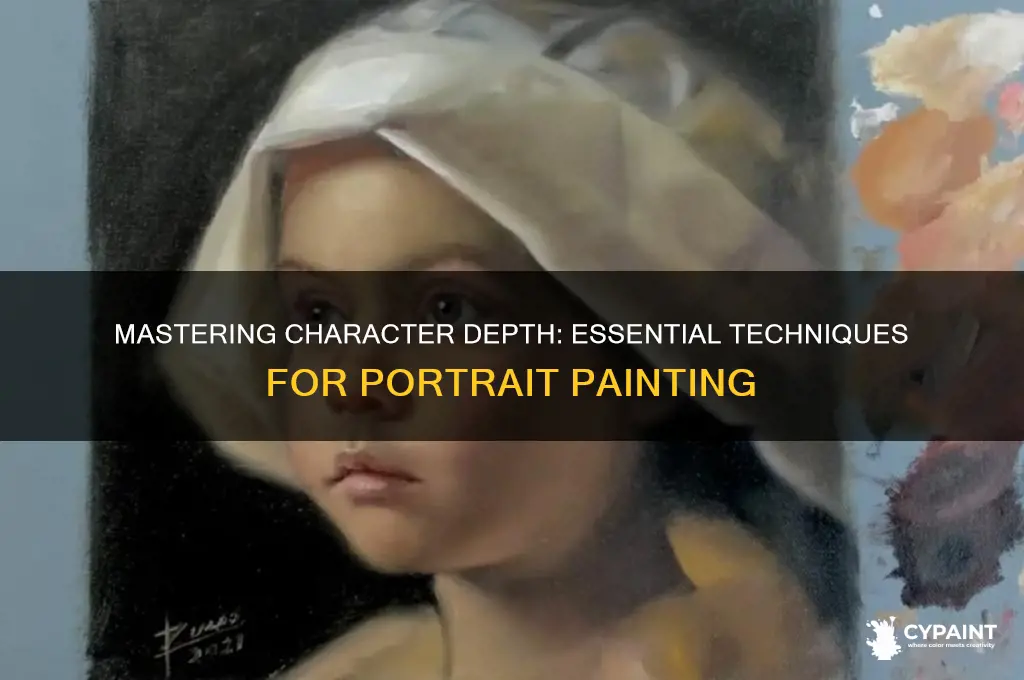 how to paint character in a portrait painting