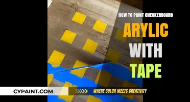 Easy Checkerboard Acrylic Painting: Tape Technique for Perfect Squares
