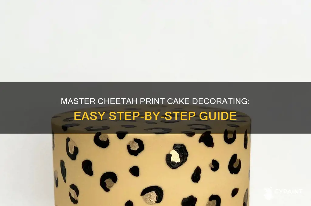 how to paint cheetah print on cake