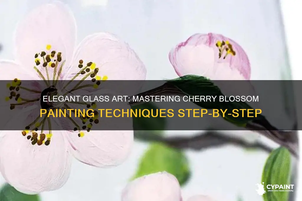 how to paint cherry blossoms on glass
