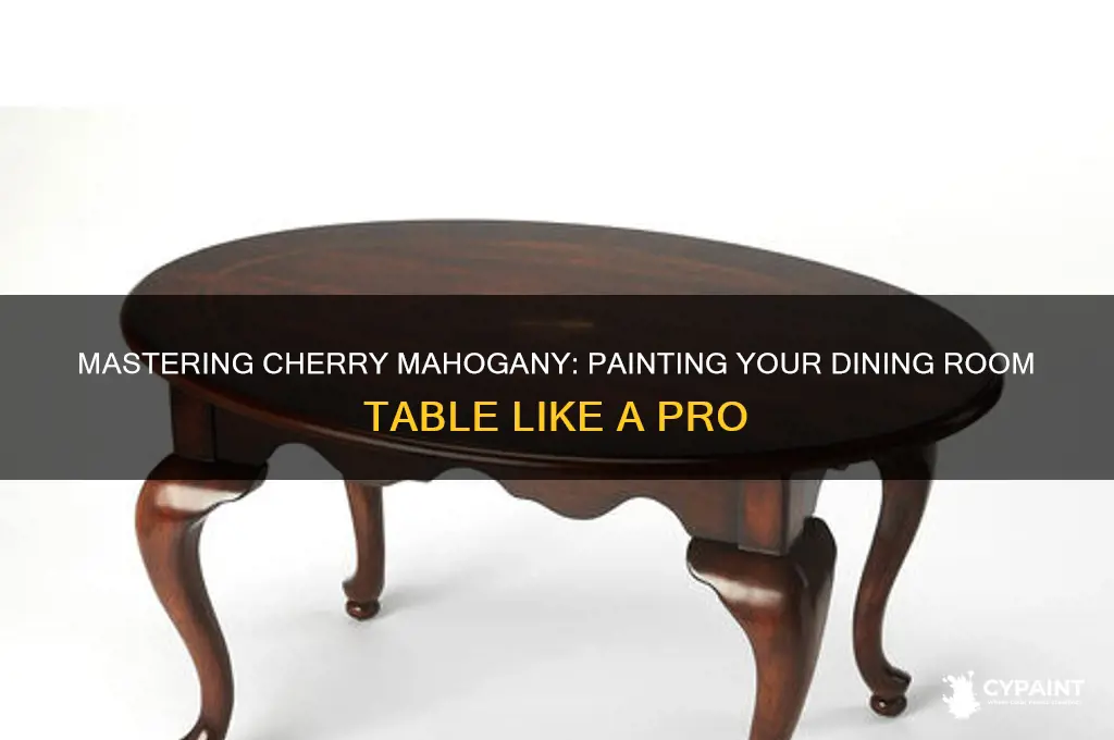 how to paint cherry mahogany dining room table