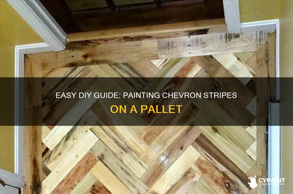 how to paint chevron stripes on a pallet