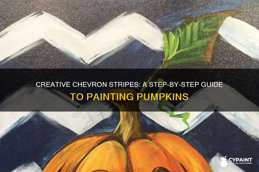 how to paint chevron stripes on pumpkin