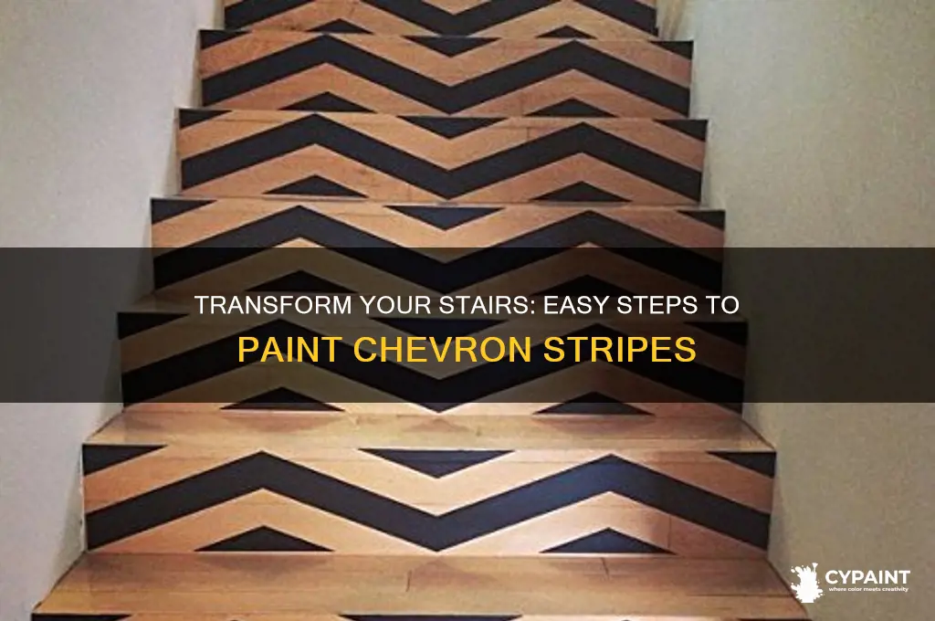 how to paint chevron stripes on stairs