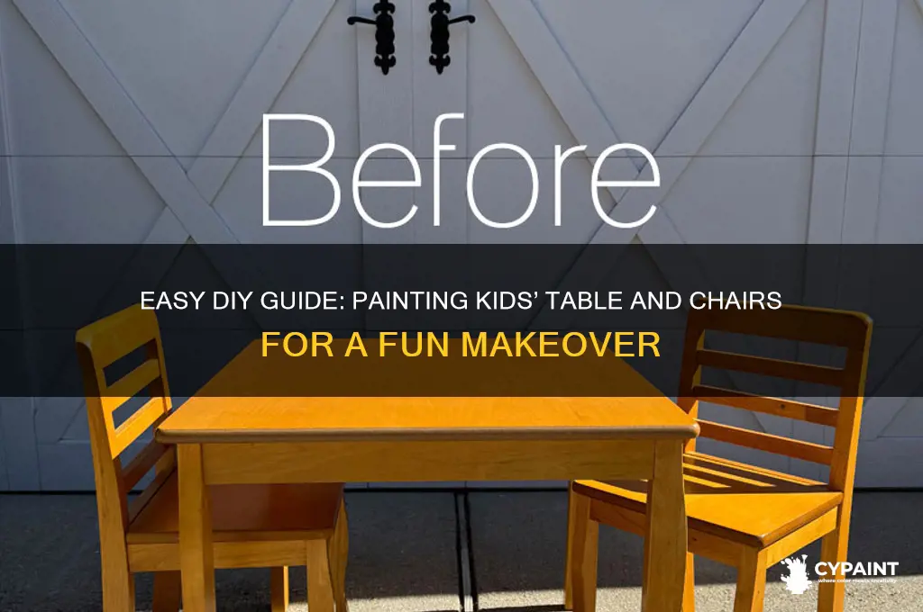 how to paint childrens table and chairs