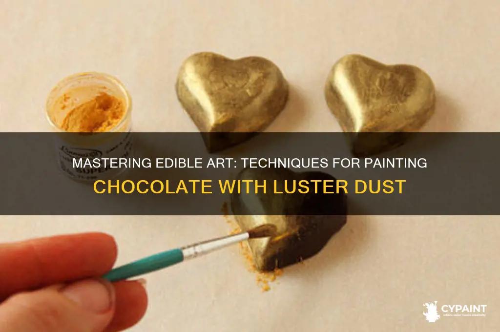 how to paint chocolate with luster dust