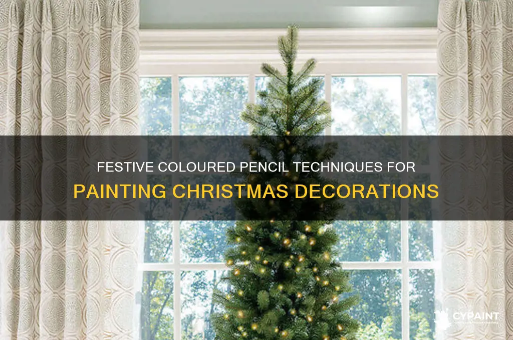 how to paint christmas decorations in coloured pencils