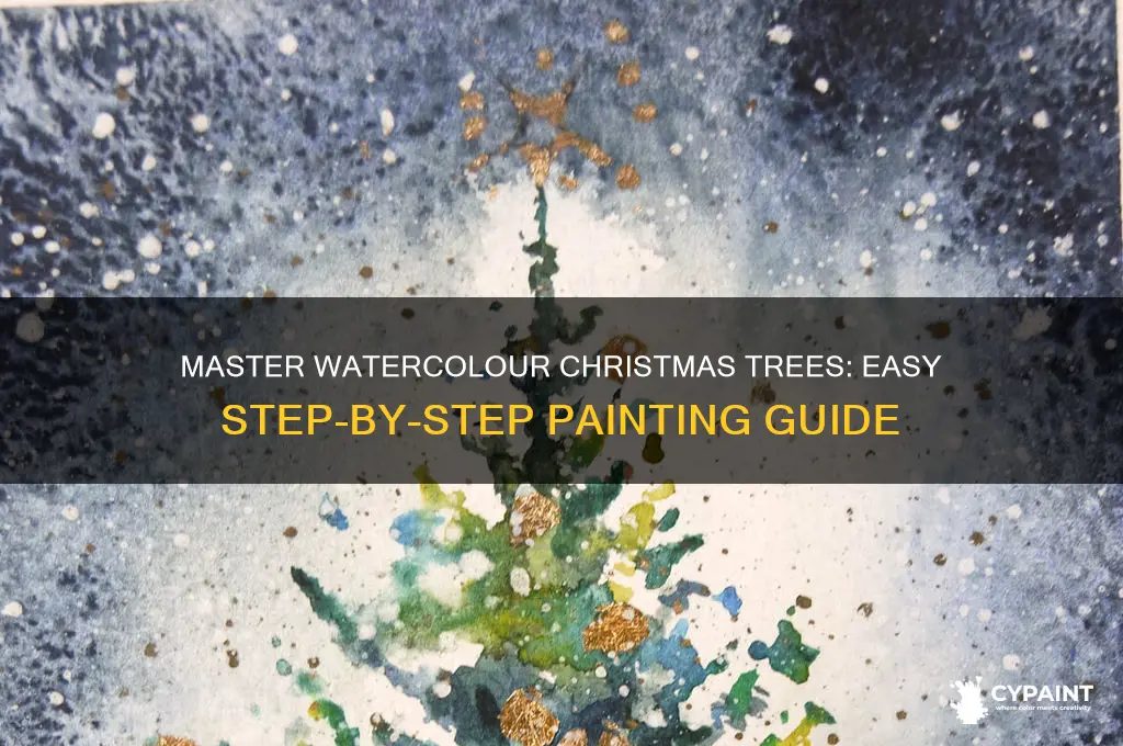 how to paint christmas trees in watercolour